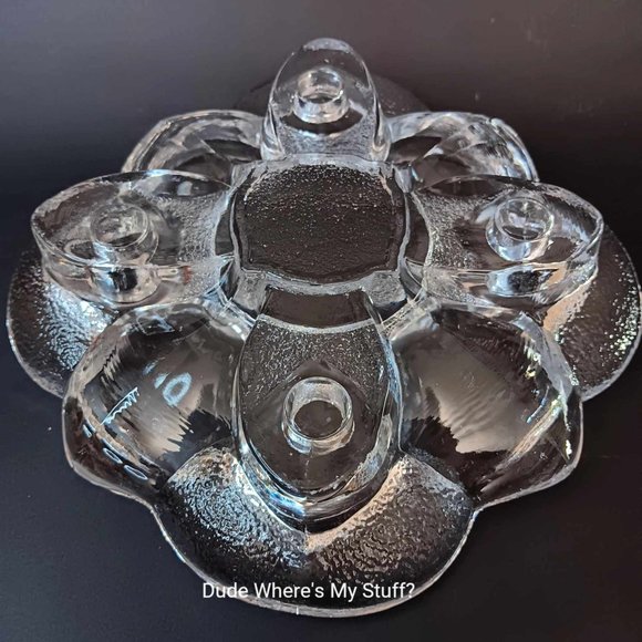 ORREFORS SWEDEN HEAVY CRYSTAL CANDLE HOLDER - designed by Lars HellsteN - 1980'S - Picture 4 of 5